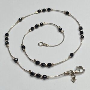 Sterling Silver Silpada Liquid Silver Onyx 16" Necklace